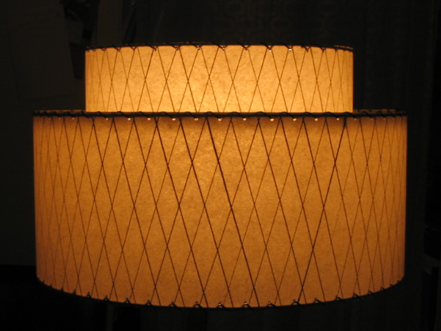 Retro Fiberglass 1950s Lampshades, Lamp Shades For Antique Lamps